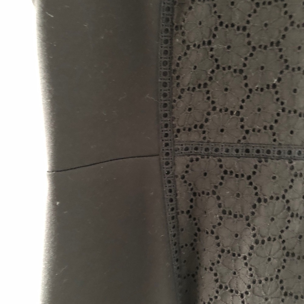 EUC JCrew Collection Paneled Black Eyelet Dress 2 - Picture 4 of 9